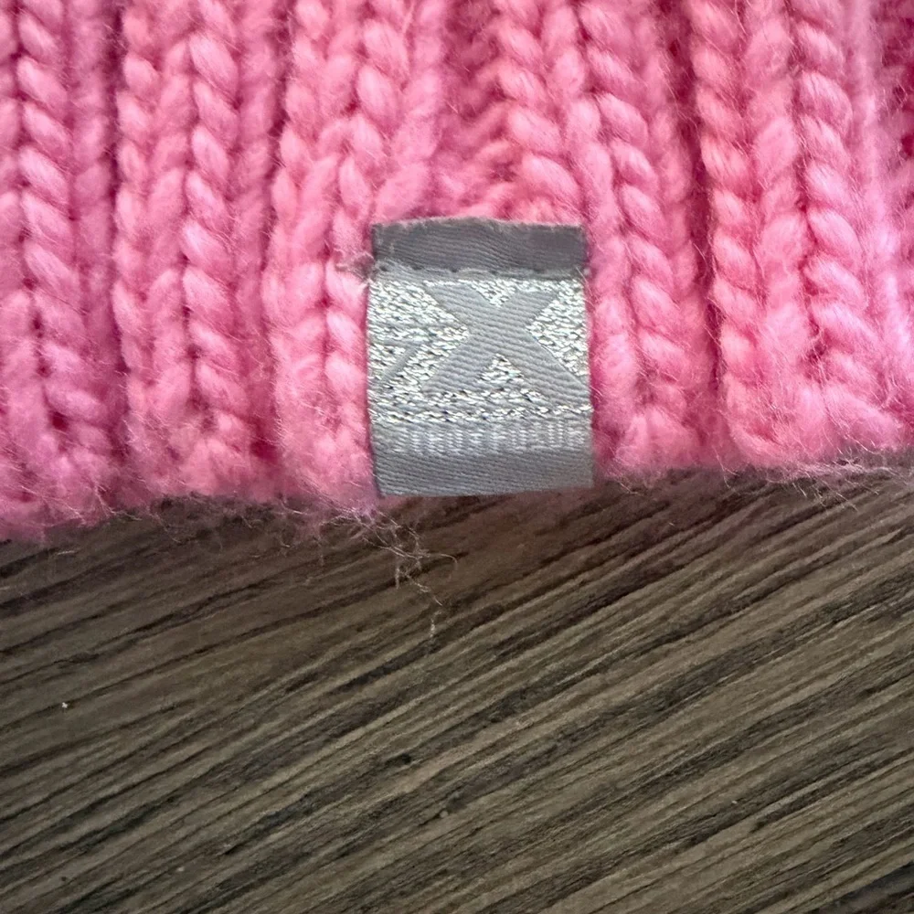 Pink Knitted Pom-Pom Beanie for Kids